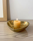 Brass Heart Candle Holder: Solid Brass Tealight Bowl for Jewelry or Key Catchall