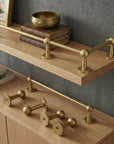 Brass Gallery Rail Shelf – Vintage Kitchen Safety Rod