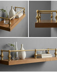 Artisanal Brass Gallery Rail – Solid Shelf Guard for Cabinets