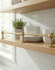 Unlacquered Brass Gallery Rail: Kitchen Shelf Safety Bar
