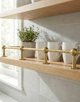 Unlacquered Brass Gallery Rail: Kitchen Shelf Safety Bar