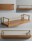 Brass Shelf Rail – Artisanal Gallery Bar for Open Shelving