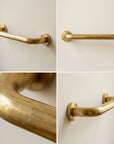 Solid Brass Angled Grab Bar – Wall-Mounted Bathroom Support Rail