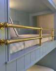 Solid Brass Wall-to-Wall Bunk Bed Guard Rai
