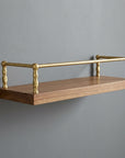 nlacquered Brass Gallery Rail Kit – Shelf Guard Bar