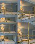 Solid Brass Bunk Bed Guard Rail Set – Custom Built-In Bed Railing