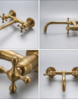 Unlacquered Brass Bathroom Tub Filler Faucet