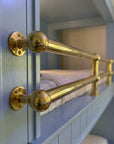 Solid Brass Wall-to-Wall Bunk Bed Guard Rai