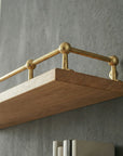 Brass Gallery Rail Shelf – Vintage Kitchen Safety Rod