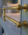 Solid Brass Wall-to-Wall Bunk Bed Guard Rai
