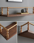 Unlacquered Brass Gallery Rail – Solid Brass Shelf Kit