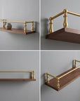 Unlacquered Brass Gallery Rail – Solid Brass Shelf Kit