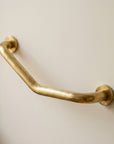 Unlacquered Brass Bathroom Grab Bar – Wall-Mounted Support Rail