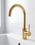 Unlacquered Solid Brass Single Handle Bathroom Faucet