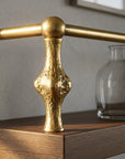 Artisanal Brass Gallery Rail – Solid Shelf Guard for Cabinets