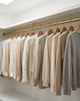 Unlacquered Brass Clothes Rail: Handmade Wardrobe Hanging Rod, Wall Mounted Brass Bar for Closet Storage