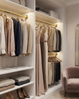 Unlacquered Brass Clothes Rail: Handmade Wardrobe Hanging Rod, Wall Mounted Brass Bar for Closet Storage