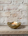 Solid Brass Tealight Bowls: Unlacquered Candle Holder Set of 3