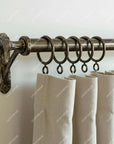 Set Of Brass Curtain Rings: Solid Brass Drapery Rings for Café Curtains