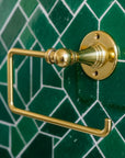 Unlacquered Brass Toilet Paper Holder: Wall Mount Bathroom Tissue Roll Bar Bathroom Fixture