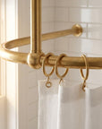 Brass U-Shaped Ceiling Curtain Rail: Dressing Room Fitting Rod for Clothing Shops & Bathrooms