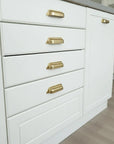 Solid Unlacquered Brass Cup Drawer Pull Bin Handle for Kitchen Cabinets Furniture