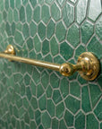 Unlacquered Brass Towel Rail: Wall Mounted Bathroom Towel Bar