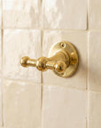 Solid Brass Double Towel Hook: Wall Mounted Bathroom Robe Hook Vintage Hardware
