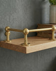 Unlacquered Brass Gallery Rail – Vintage Kitchen Shelf Guard