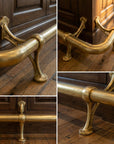 Unlacquered Brass Foot Rail for Kitchen Island: Heavy Duty Bar Footrest