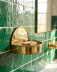 Solid Brass Hanging Soap Dish: Drainage Soap Basket
