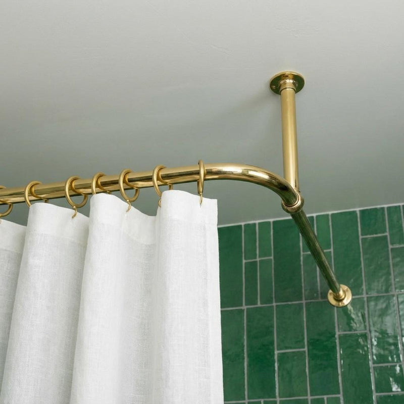 Solid Brass Bathroom Curtains