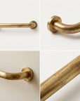 Solid Brass Angled Grab Bar – Wall-Mounted Bathroom Support Rail