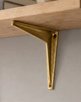 Solid Brass Decorative Shelf Bracket- Heavy Duty Wall Support