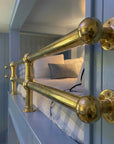 Solid Brass Wall-to-Wall Bunk Bed Guard Rai