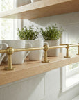 Unlacquered Brass Gallery Rail: Kitchen Shelf Safety Bar