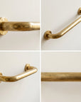 Solid Brass Angled Grab Bar – Wall-Mounted Bathroom Support Rail