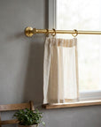 Unlacquered Brass Curtain Pole – Wall Mounted with Rings
