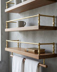 nlacquered Brass Gallery Rail Kit – Shelf Guard Bar