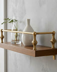 Artisanal Brass Gallery Rail – Solid Shelf Guard for Cabinets