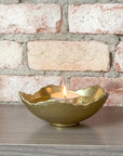 Brass Tealight Candle Holder: Unlacquered Solid Brass Decorative Bowl for Jewelry
