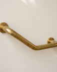 Unlacquered Brass Bathroom Grab Bar – Wall-Mounted Support Rail
