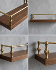 Artisanal Brass Gallery Rail – Solid Shelf Guard for Cabinets