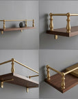 Unlacquered Brass Gallery Rail – Solid Brass Shelf Kit