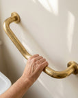 Unlacquered Brass Bathroom Grab Bar – Wall-Mounted Support Rail