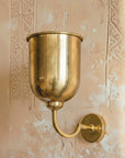 Solid Brass Wall Mounted Vase: Vintage Hanging Vessel for Flowers