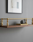Unlacquered Brass Gallery Rail – Solid Brass Shelf Kit