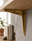Solid Brass Decorative Shelf Bracket- Heavy Duty Wall Support