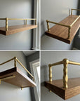 nlacquered Brass Gallery Rail Kit – Shelf Guard Bar
