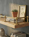 Brass Gallery Rail Shelf – Vintage Kitchen Safety Rod